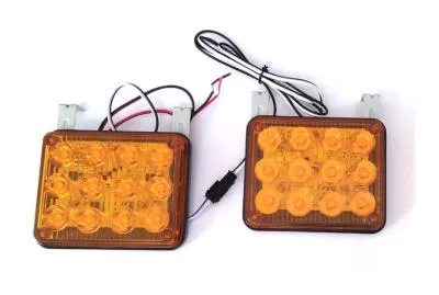 Маяк проблесковый светодиодный LED-34CS Y/Y оранжевый "Стробоскоп" 6 режимов DC 12-24V(комп,2шт)