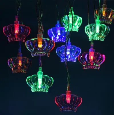 Гирлянда светодиодная Короны 3 м провод прозрачный LED-20 220V мультиколор 8 режимов Эра ENIN-3K