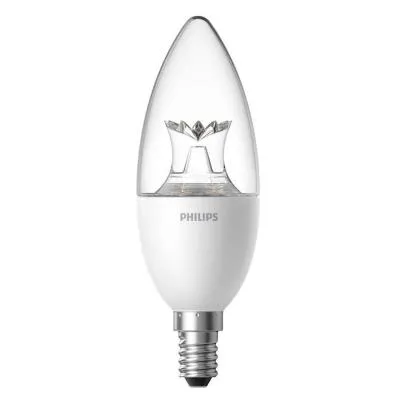 Умная светодиодная лампа Phillips Smart Candle Bulb Wi-Fi E14 Crystal version прозрачная