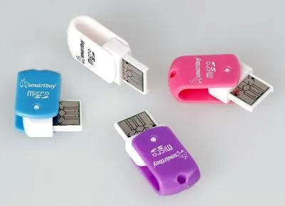 Картридер Smartbuy 706 USB 2.0-MicroSD белый (SBR-706-W)