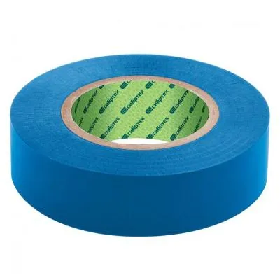 Изолента ПВХ, 15 мм х 10 м, синяя СИБРТЕХ