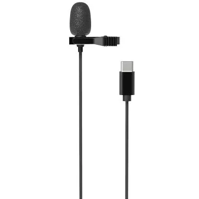 Микрофон петличный Type-C Ritmix RCM-210 2m черный