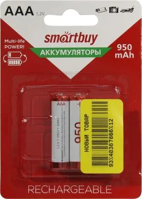 Батарейка аккумуляторная Smartbuy NiMh HR03/2BL SBBR-3A02BL950 950mAh