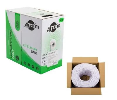 Витая пара FTP Atcom AT3802 cat 5E (CU, 0.5 mm, 305 m) экран медь