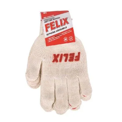 Перчатки хлопковые с пвх-покрытием белые FELIX 
