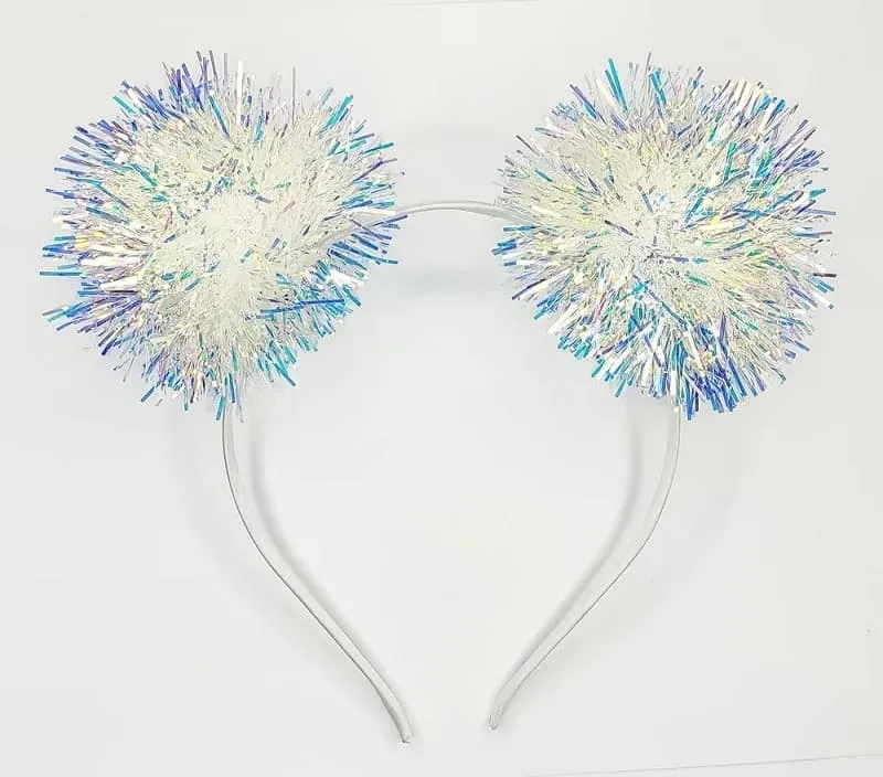 Ободок для волос новогодний с мишурой