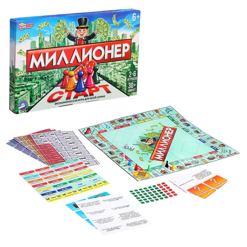 Настольная бизнес игра Миллионер Умные игры