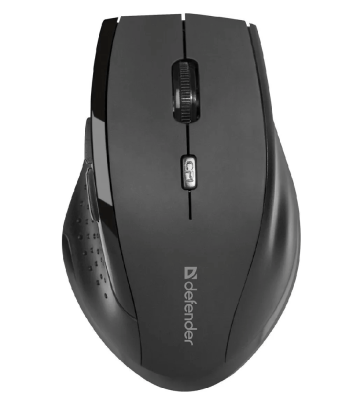 Мышь беспроводная DEFENDER Accura MM-365 черный,6 кнопок,800-1600 dpi