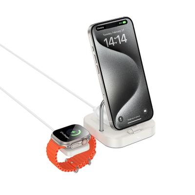 Беспроводное зарядное устройство 3 в 1 HOCO CQ16A Magnetic 5W магнитное молочно-белое