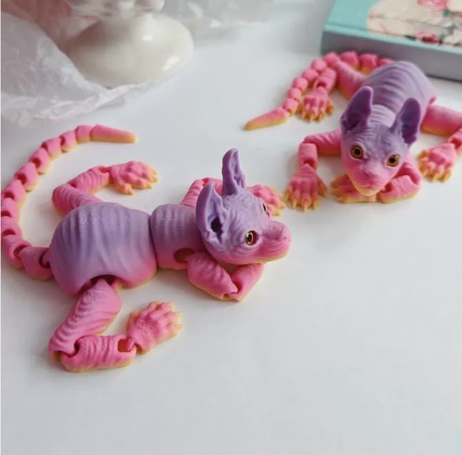 Подвижная игрушка 3D кот Сфинкс 31см