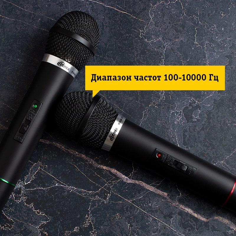 Беспроводная микрофонная система Ritmix RWM-210 черный