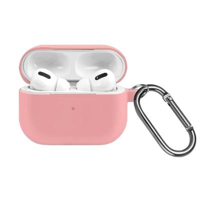 Чехол для наушников  Pro 2 с карабином силикон ярко розовый