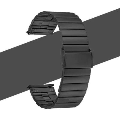 Универсальный ремешок для часов 22мм стальной черный
