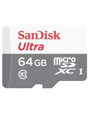 Карта памяти Sandisk Ultra Micro SDXC Class 10 UHS-1 100MB/s 64 Gb + АДАПТЕР В ПОДАРОК