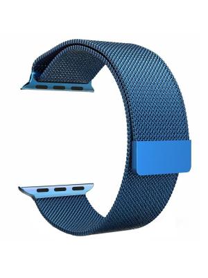 Ремешок для Apple Watch 38/40/41mm inax металлический сетчатый магнитная застежка синий