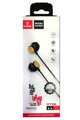 Наушники проводные X-HANZ HD-HT011 с микрофоном черные 
