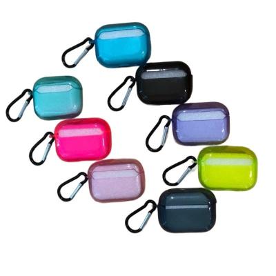 Чехол для наушников  Pro 2 с карабином силикон голубой