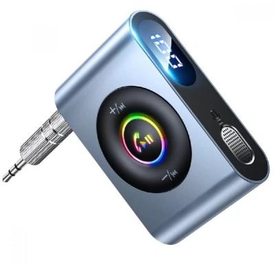 Блютуз aux FM трансмиттер bluetooth адаптер ресивер Joyroom JR-CB1/JR-CB2 Pro темно-серый