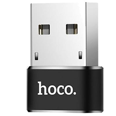 Адаптер переходник OTG с USB на Type-C USB HOCO UA6 черный