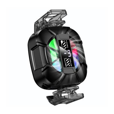 Охлаждающий кулер вентилятор магнитный для смартфона HOCO GA5 с подсветкой и дисплеем черный