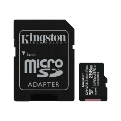 Карта памяти Kingston Micro SDXC Canvas Select Plus UHS-1 A1 100MB/s Class 10 256Gb