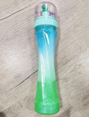 Слайм разноцветный с блестками и шариками 19см