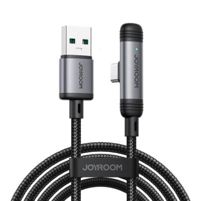 Кабель для зарядки Type-C USB Joyroom S-A56 угол 90 1.2м 3A черный