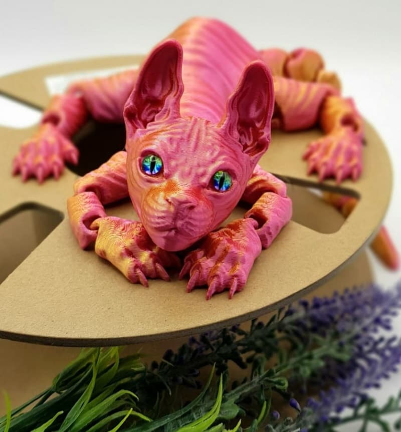 Подвижная игрушка 3D кот Сфинкс 31см