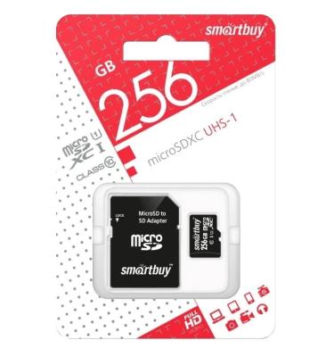 Карта памяти Smartbuy Micro SDXC Class 10 UHS-1 R/W 85/20MB/s 256Gb  