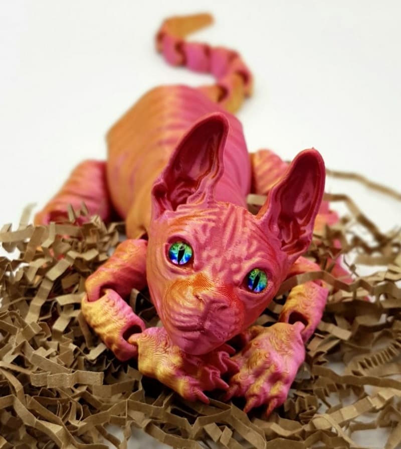 Подвижная игрушка 3D кот Сфинкс 31см