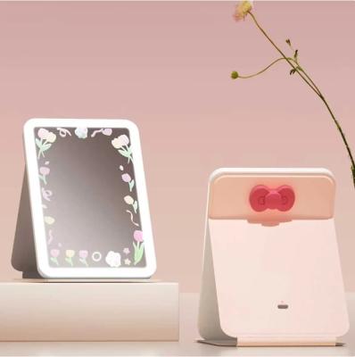 Зеркало для макияжа с подсветкой ми сяоми ксиоми DOCO Lab FM001 LED настольное складное бежево-белое