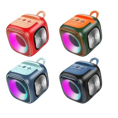 Колонка блютуз Borofone BR29  Interest sports Colorful LED 1200mAh черная