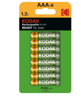 Батарейка аккумуляторная Kodak HR03-8BL 1100mAh никель-металлгидридный предзаряженные