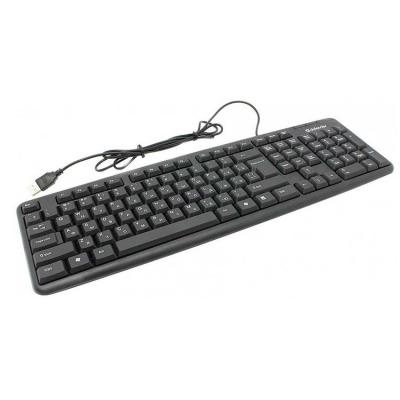 Клавиатура проводная DEFENDER Element HB-520 USB RU полноразмерная черная