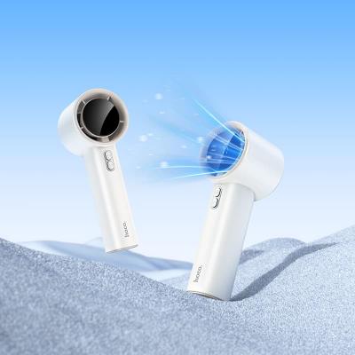 Мини вентилятор ручной настольный Hoco HX64 LED 3600mAh белый