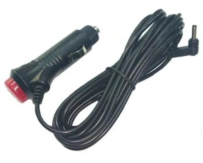 Автомобильное зарядное устройство для видеорегистратора и навигатора и T2 приставок LP8 12V 2A штекер 5.5х2.5 3.5м угловой черный