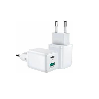 Сетевое зарядное устройство Адаптер Блок питания Joyroom L-QP303 Mini PD 30W+QC3.0 / Type-C USB-C+USB белое