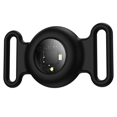 Беспроводная метка GPS трекер маячок AirTag Hoco E91C Tiger для iphone белый с черным чехлом