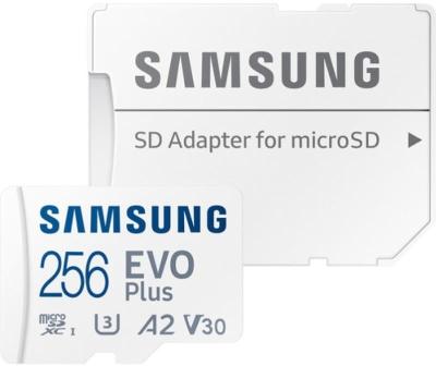 Карта памяти Samsung Micro SDXC Evo Plus UHS-1 A2 V30 4K 160MB/s Class 10 256Gb