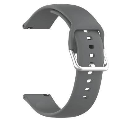 Универсальный ремешок для часов 20мм Red Line силиконовый застежка пряжка серый