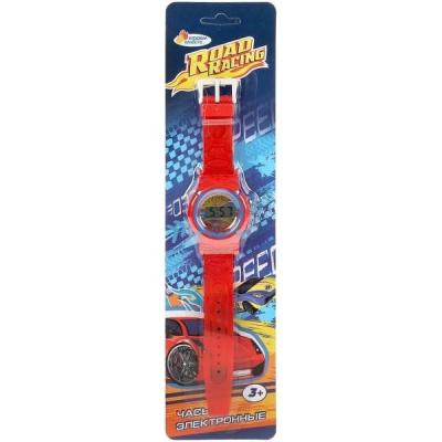 Часы электронные красные показывают время и дату Играем вместе (1xLR41)