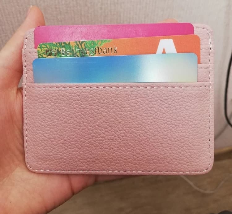 Визитница картхолдер кожа бирюзово-зеленый