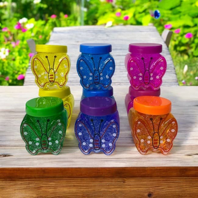 Слайм бабочка с блестками 5см