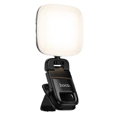 Видеосвет подсветка портативная для фото видео Hoco K29 на прищепке черный