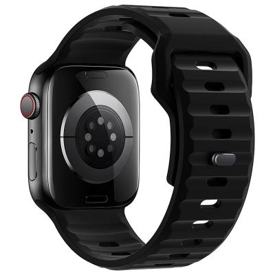 Ремешок для Apple Watch 38/40/41mm HOCO WA27 Flexible series рифленый силикон черный