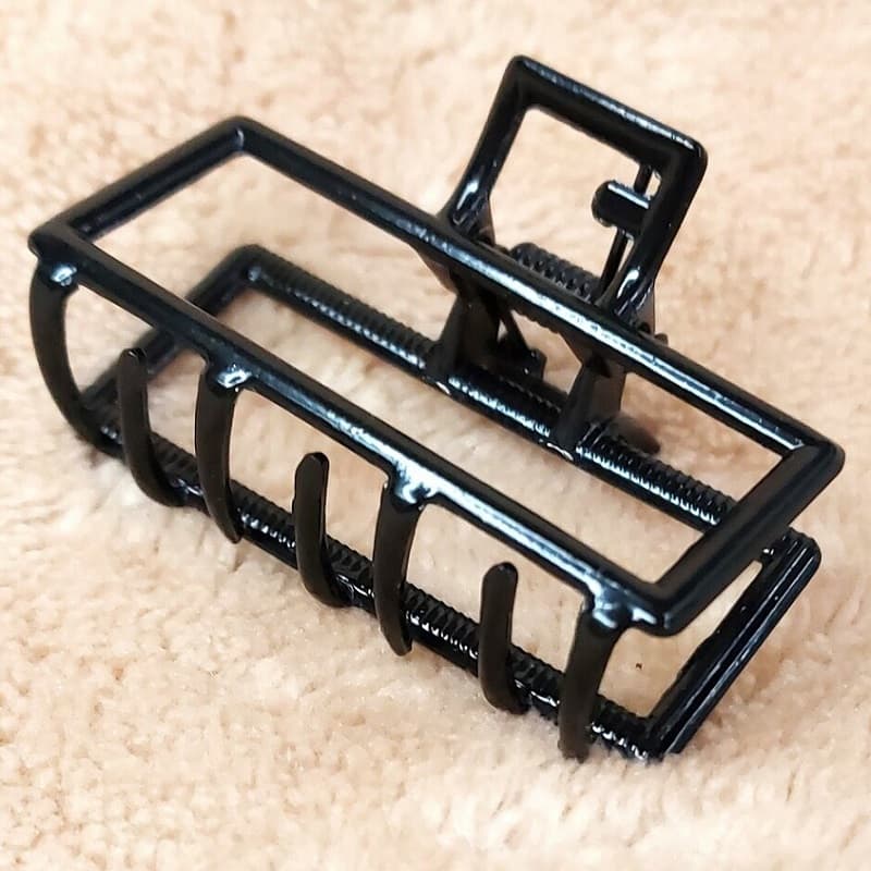 Крабик для волос черный металл