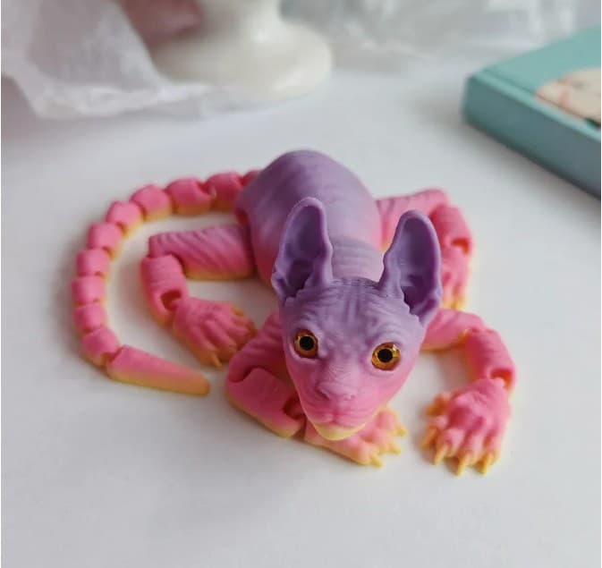 Подвижная игрушка 3D кот Сфинкс 31см