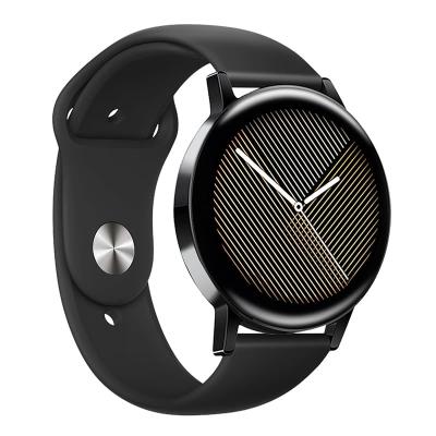 Универсальный ремешок для часов 20мм HOCO WH11 Flexible series classic силиконовый застежка кнопка черный (black)