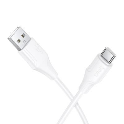 Кабель для зарядки Type-C USB HOCO X124 3A 1m огнестойкий силиконовый белый