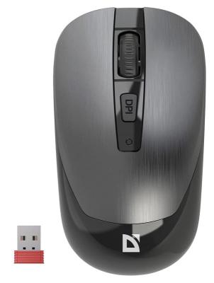 Мышь беспроводная DEFENDER Wave MM-995 серая,4D, 800-1600 dpi бесшумная